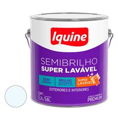 Tinta Acrílica Semibrilho 3,6L Super Lavavel Branco Neve IQUINE / REF. 10300201