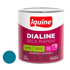 Tinta Esmalte Sintético Brilhante Dialine Secagem Rápida 0,9L Azul Céu  Iquine / Ref. 62206604