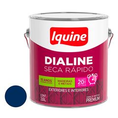 Tinta Esmalte Sintético Brilhante Dialine Secagem Rápida 3,6 Litros Azul Del Rey  Iquine / Ref. 62204801
