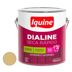 Tinta Esmalte Sintético Brilhante Dialine Secagem Rápida 3,6 Litros Creme  Iquine / Ref. 62202101