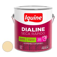 Tinta Esmalte Sintético Brilhante Dialine Secagem Rápida 3,6 Litros Marfim  Iquine / Ref. 62202001