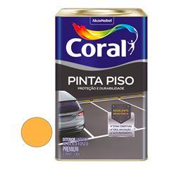 Tinta Acrílica Fosca Pinta Piso 18L Amarelo Demarcação CORAL/ REF. 5202467