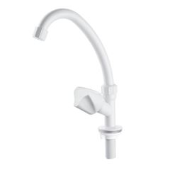 Torneira Para Cozinha Plástica Mesa Bica Móvel 1/2 Branca - Ref.2756 - HERC