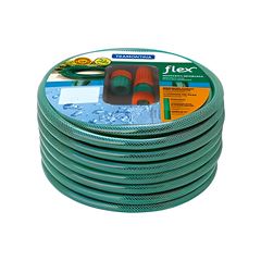 Mangueira Flex em PVC 3 Camadas com Engate Rosqueado e Esguicho 15m Verde TRAMONTINA / REF. 79172/150