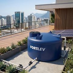 Tanque D água Polietileno 5.000 Litros Com Tampa - Ref.02070025 - FORTLEV