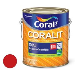Tinta Esmalte Sintético Brilhante Coralit Total 3,6L Vermelho CORAL/ REF. 5202897