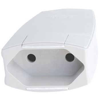 Plug Fêmea 2P+T 10A 250V Prolongador Branco - Ref.615803 - PIAL