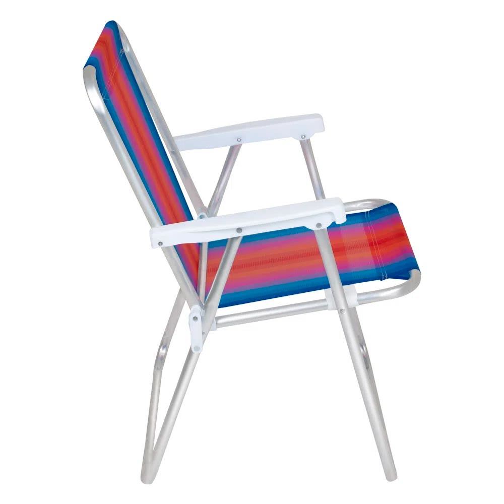 Cadeira em Alumínio de Praia Alta Cores - Ref.002101 - MOR
