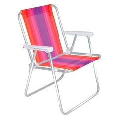 Cadeira em Alumínio de Praia Alta Cores - Ref.002101 - MOR