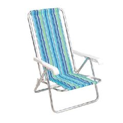 Cadeira Aluminio Praia 4 Posiçoes Reclinavel - Ref. 002103 - MOR