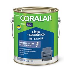 Tinta Acrílica Fosca Coralar mais Econômico 3,6L Palha CORAL / REF. 5202027