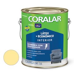 Tinta Acrílica Fosca 3,6 Litros Coralar mais Econômico Amarelo Acácia CORAL / REF. 5202037