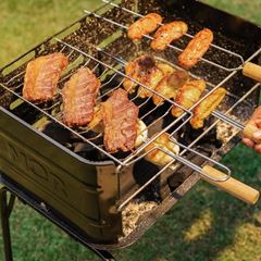 Churrasqueira em Aço com Espeto e Grelha Montana Preto - Ref.003005 - MOR