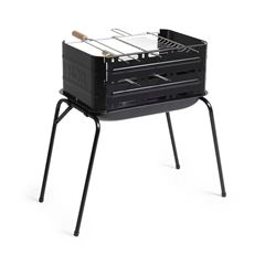 Churrasqueira em Aço com Espeto e Grelha Montana Preto - Ref.003005 - MOR