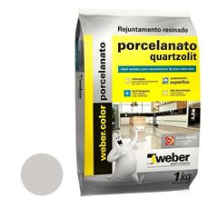 Rejunte para Porcelanato Saco com 1kg Cinza Platina - Ref.0110000200015FD - QUARTZOLIT