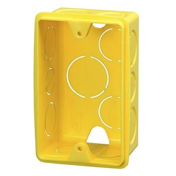 Caixa Luz PVC 4x2 Reta Amarela - Ref.1265 - KRONA