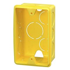 Caixa de Luz em PVC 4X2 Retangular Amarela KRONA / REF. 1265