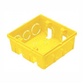 Caixa Luz PVC 4x4 Quadrada Amarela - Ref.1266 - KRONA