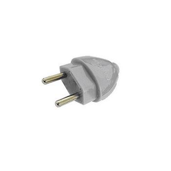 Plug Macho 250v 2P CIL 10A Cinza - Ref.DN1589 - DANEVA