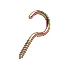 Gancho em Aço para Madeira Bicromatizado 16x30 Cartela com 5 peças Viva - Ref. 7213 - BEMFIXA