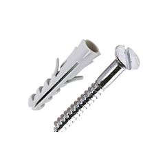 Bucha de Nylon 5mm com Parafuso Cabeça Chata Cartela com 10 peças - Ref. 3201 - BEMFIXA