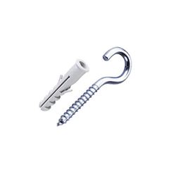 Gancho em Inox 3,4x60 com Bucha 06 Cartela com 4 Peças Viva - Ref. 7231 - BEMFIXA