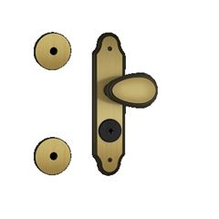 Kit Fechadura Externa Taco Golfe Espelhado Tetra 1803/10 Oxidado - Ref.34368 - STAM