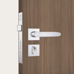 Fechadura Externa Alavanca Roseta 803/11 Quadrado Inox STAM / REF. 36710