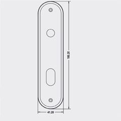 Fechadura Externa Golf Cromada SILVANA / REF. 92072