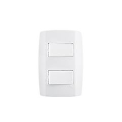 Interruptor Slim 4x2 2 Teclas Paralelo 10A Branco - Ref.8024 - ILUMI