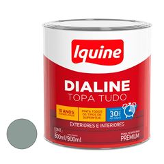 Tinta Esmalte Alto Brilho 900ml Dialine Base Água Cinza Médio IQUINE / REF. 234200704