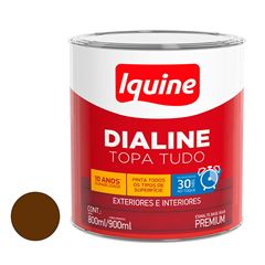 Tinta Esmalte Alto Brilho 900ml Dialine Base Água Marrom Tabaco IQUINE / REF. 234202904