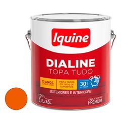 Tinta Esmalte Alto Brilho 3,6L Dialine Base Água Laranja IQUINE / REF. 234204401