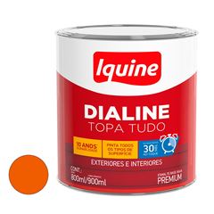 Tinta Esmalte Alto Brilho 900ml Dialine Base Água Laranja IQUINE / REF. 234204404