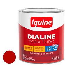 Tinta Esmalte Alto Brilho 900ml Dialine Base Água Vermelho IQUINE / REF. 234204504