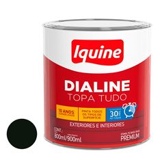 Tinta Esmalte Alto Brilho 900ml Dialine Base Água Preto IQUINE / REF. 234205704