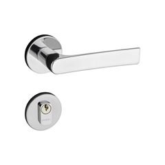 Fechadura Externa com Roseta Redonda Mari Cromada PADO / REF. 54018776