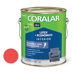Tinta Acrílica Fosca 3,6 Litros Coralar mais Econômico Rubi CORAL / REF. 5202035