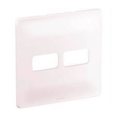 Placa 4x4 1+1 Postos Horizontal Zeffia Branco PIAL / REF. 680174