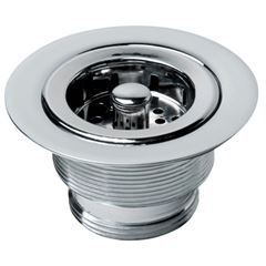 Válvula para Pia Americana de Cozinha em Metal com Cesta Cromada 3.1/2, 1.1/2 ROCA / REF. B5830C5CRB