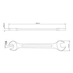 Chave Fixa 25x28mm de Aço Especial Cromado - Ref. 41120/111 - TRAMONTINA