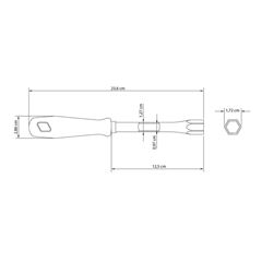 Chave Canhão de Aço Carbono 12mm Tubular Cabo Plástico Amarelo - Ref.41450/012 - TRAMONTINA