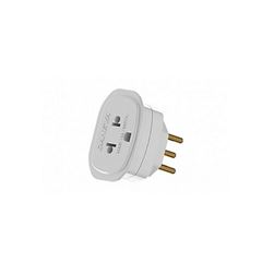 Plug Adaptador 2P+T Universal 10A Branco - Ref.DN1661 - DANEVA
