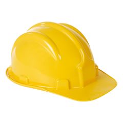 Capacete de Proteção em PVC PLT com Carneira e Selo Amarelo PLASTCOR / REF. 700.33127