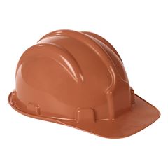 Capacete de Proteção em PVC PLT com Carneira Marrom PLASTCOR / REF. 700.00470