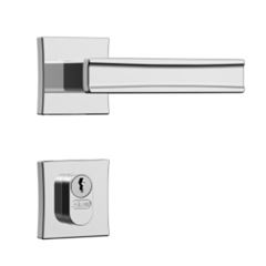 Fechadura Externa Alavanca Roseta 3300 Quadrada Classic Cromada - Ref. 30034 - STAM