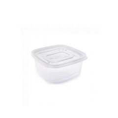 Pote Plástico Quadrado 580ml Clic com Tampa - Ref.002188 - PLASUTIL