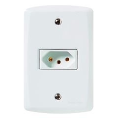 Tomada 4x2 Simples 2P+T 20A/250V Lux2 Branca - Ref. 57145/013 - TRAMONTINA