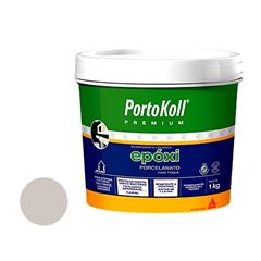 Rejunte Epóxi Porcelanato Fino Toque 1kg Cinza Platina Portokoll / REF. 96.075
