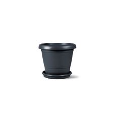 Vaso Plástico 31x39cm Número 3 Redondo Terracota Preto - Ref.6100203-07 - NUTRIPLAN